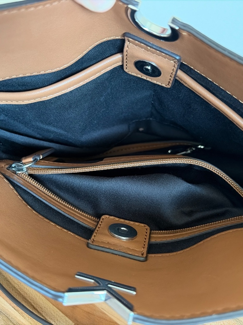 Calvin Klein Crisell Crescent Shoulder Bag Caramel - Picture 3 of 4